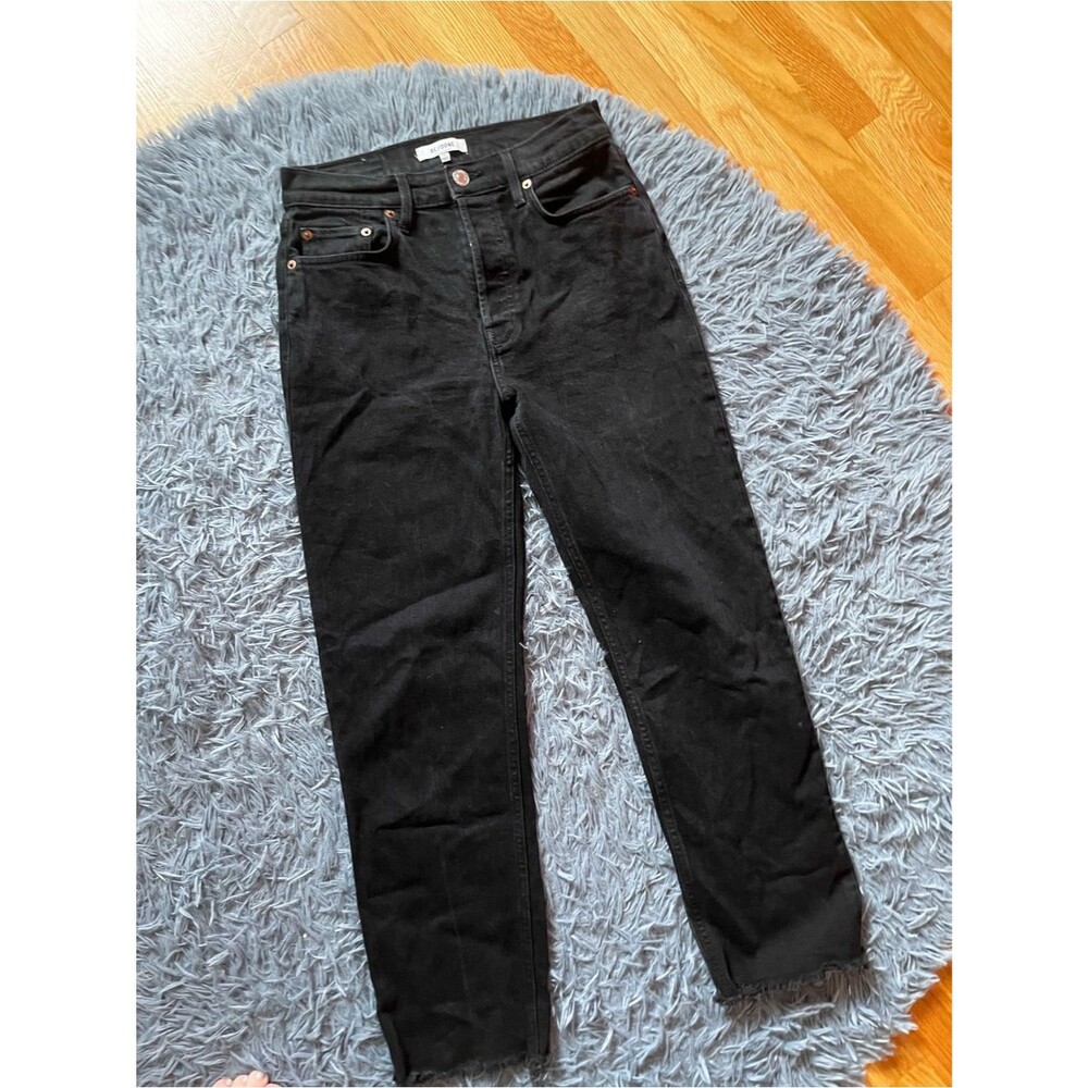Re/Done Comfort Stretch High Rise Stove Pipe Jeans Button Fly Size 28